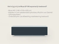 Tv-meubel, raat, musa 140 sp, aquamarijn, met lowboard - afbeelding 2 van  4