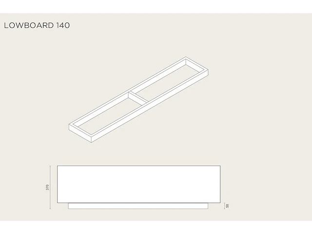 Tv-meubel, raat, musa 140 sp, aquamarijn, met lowboard - afbeelding 4 van  4