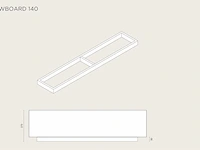 Tv-meubel, raat, musa 140 sp, aquamarijn, met lowboard - afbeelding 4 van  4