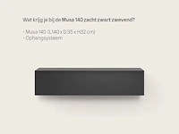 Tv-meubel, raat, musa 140, zacht zwart - afbeelding 2 van  3