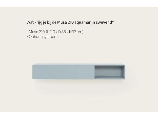 Tv-meubel, raat, musa 210, aquamarijn - afbeelding 2 van  3