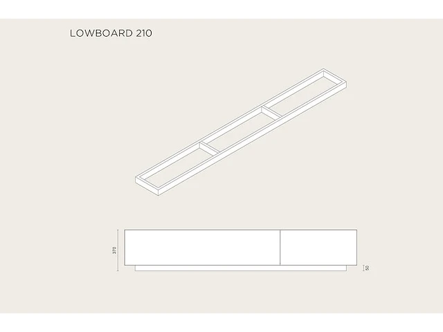 Tv-meubel, raat, musa 210, zacht zwart, met lowboard - afbeelding 4 van  4