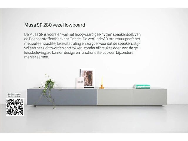Tv-meubel, raat, musa 280 sp, vezel, met lowboard - afbeelding 1 van  4