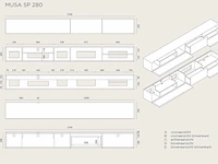 Tv-meubel, raat, musa 280 sp, vezel, met lowboard - afbeelding 3 van  4