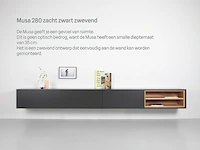 Tv-meubel, raat, musa 280, zacht zwart