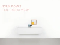 Tv-meubel, wit, raat, norm 100, wit