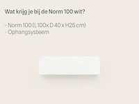 Tv-meubel, wit, raat, norm 100, wit - afbeelding 2 van  3