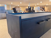 Tv-meubel, zwart acaciahout - afbeelding 1 van  6