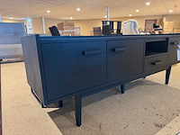 Tv-meubel, zwart acaciahout - afbeelding 4 van  4