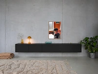 Tv-meubel, zwart, excl. frame, raat, halm 250, zwart