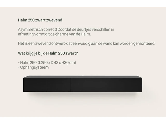 Tv-meubel, zwart, excl. frame, raat, halm 250, zwart - afbeelding 2 van  3
