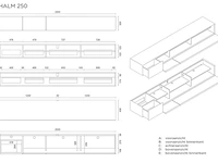 Tv-meubel, zwart, excl. frame, raat, halm 250, zwart - afbeelding 3 van  3