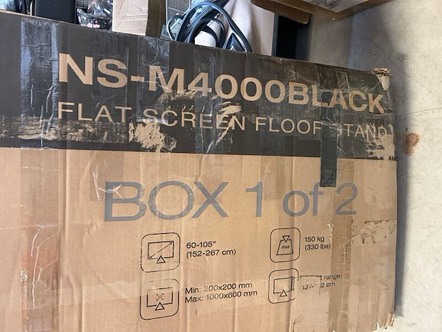 Tv vloerstandaard neomounts, m4000, zwart - afbeelding 3 van  4