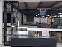 Tv wandmeubel met vakkenkast, zwart