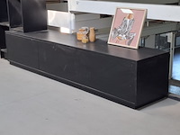Tv wandmeubel met vakkenkast, zwart - afbeelding 3 van  6