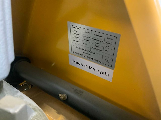 Tvh parts - trp0003 - 2500kg - hand hydraulische palletwagen - afbeelding 5 van  5