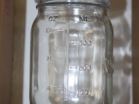 Twaalf glazen potten volila met maataanduiding en deksels. - afbeelding 3 van  3