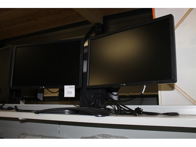 Twee 23 inch monitoren dell p2312ht op ergotron statief. - afbeelding 1 van  2
