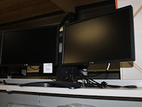 Twee 23 inch monitoren dell p2312ht op ergotron statief. - afbeelding 1 van  2