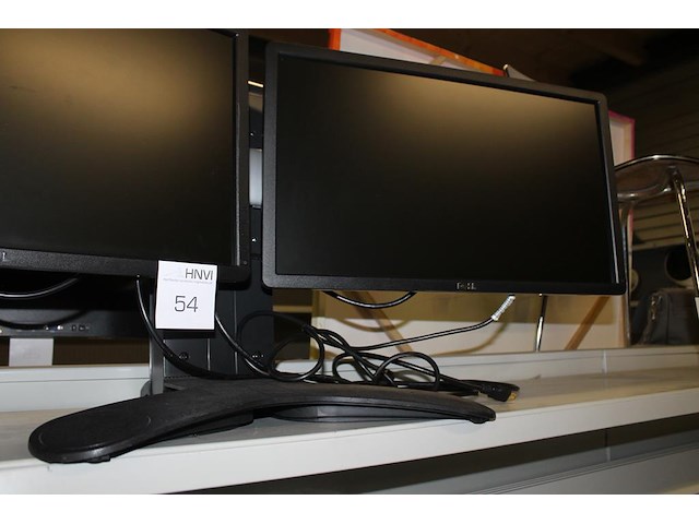 Twee 23 inch monitoren dell p2312ht op ergotron statief. - afbeelding 2 van  2