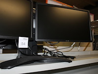 Twee 23 inch monitoren dell p2312ht op ergotron statief. - afbeelding 2 van  2