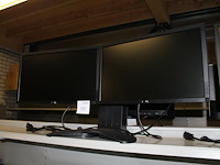 Twee 23 inch monitoren dell p2312ht op ergotron statief. - afbeelding 1 van  2