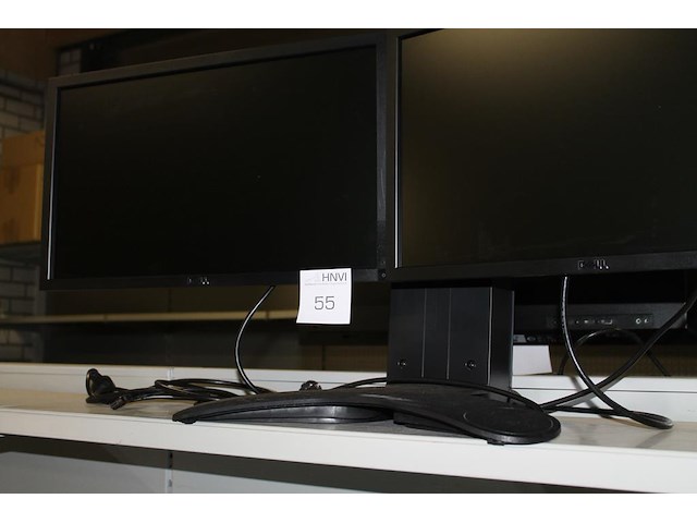 Twee 23 inch monitoren dell p2312ht op ergotron statief. - afbeelding 2 van  2