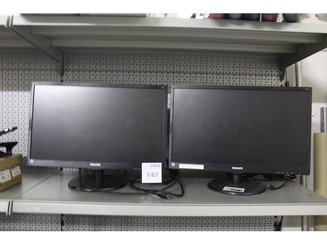 Twee beeldschermen philips type 223v5l - afbeelding 1 van  2