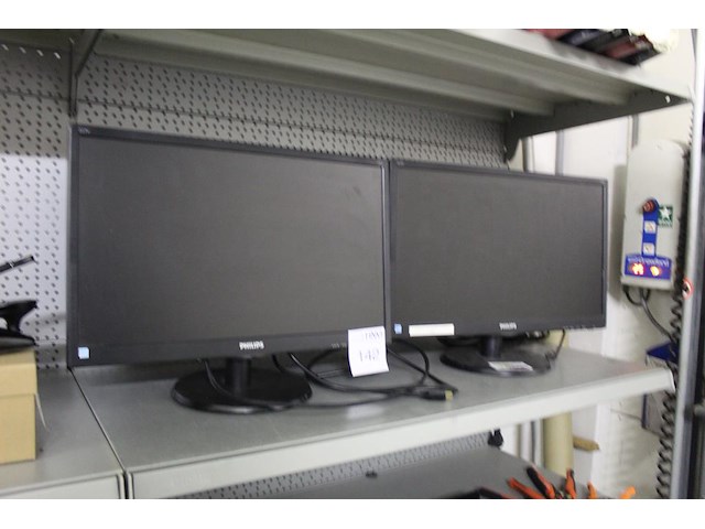 Twee beeldschermen philips type 223v5l - afbeelding 2 van  2