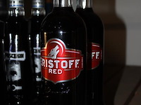 Twee flessen rode wodka. - afbeelding 2 van  2
