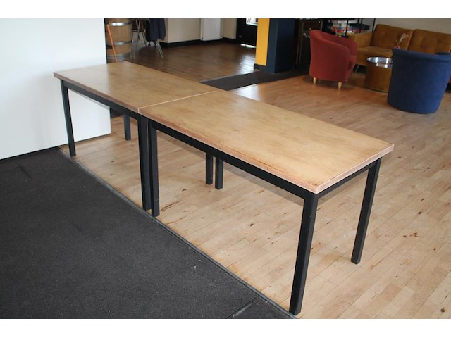 Twee horecatafels 130 x 70 x 76 cm. - afbeelding 2 van  3