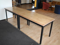 Twee horecatafels 130 x 70 x 76 cm. - afbeelding 2 van  3