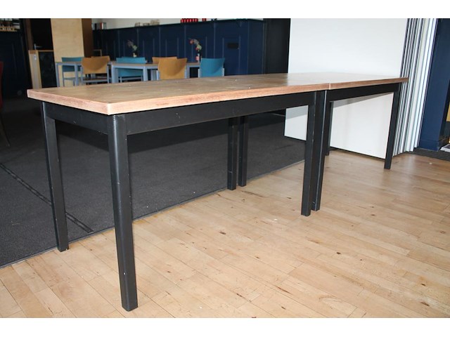 Twee horecatafels 130 x 70 x 76 cm. - afbeelding 3 van  3