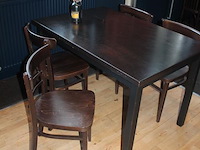 Twee horecatafels met 8 stoelen. afmeting 120 x 80 x 76 cm. - afbeelding 5 van  5