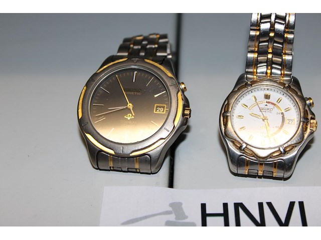 Twee horloges seiko kinetic. - afbeelding 2 van  3