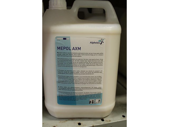Twee jerrycans a 5l beschermlaag voor vloeren mepol axm. - afbeelding 3 van  3