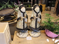 Twee kerstmannen hoogte 47 cm. - afbeelding 1 van  2