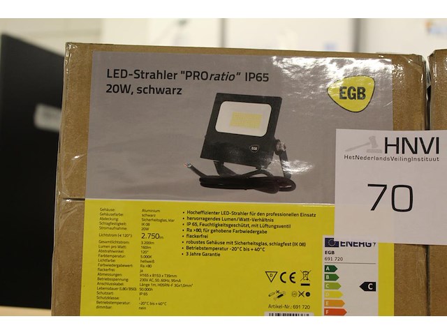Twee led lampen egb pro ratio ip65 - afbeelding 2 van  2