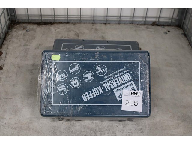 Twee metalen gereedschapskisten / -koffers etop met afmeting 39 x 10 x 24 cm. - afbeelding 1 van  3