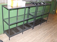 Twee metalen vakkenkastjes. afmeting 100 x 36 x 94 cm. - afbeelding 2 van  2