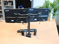 Twee monitoren 24 inch acer, speakers en toetsenbord met muis. - afbeelding 5 van  5