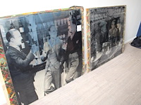 Twee prenten op glas afm. 95 x 94 cm. - afbeelding 1 van  3