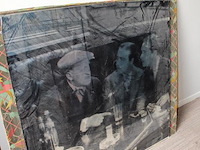 Twee prenten op glas afm. 95 x 94 cm. - afbeelding 3 van  3