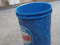 Twee prullenbakken nestle. deksel ontbreekt. hoogte 50 cm. - afbeelding 2 van  2