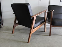 Twee retrolook fauteuils ikea ekenaset met kunstlederen bekleding - afbeelding 4 van  4