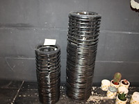 Twee rotan windlichten hoogte 40 en 60 cm. - afbeelding 1 van  2