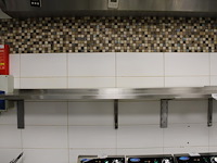 Twee rvs wandschappen, afm. 160 / 100 x 30 cm. - afbeelding 2 van  3