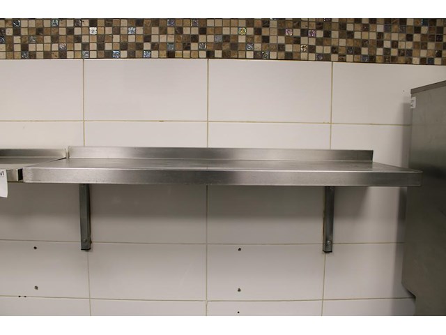 Twee rvs wandschappen, afm. 160 / 100 x 30 cm. - afbeelding 3 van  3