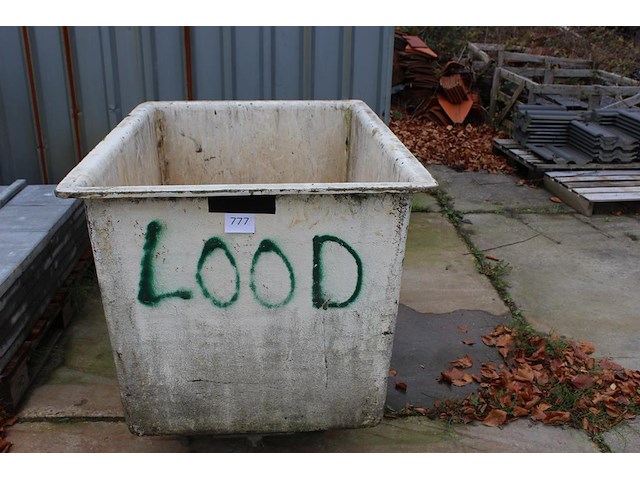 Twee semi-verrijdbare transportbakken. afmeting 122 x 89 x 92 cm. - afbeelding 2 van  6