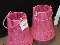 Twee windlichten hoogte 31 cm. - afbeelding 2 van  2